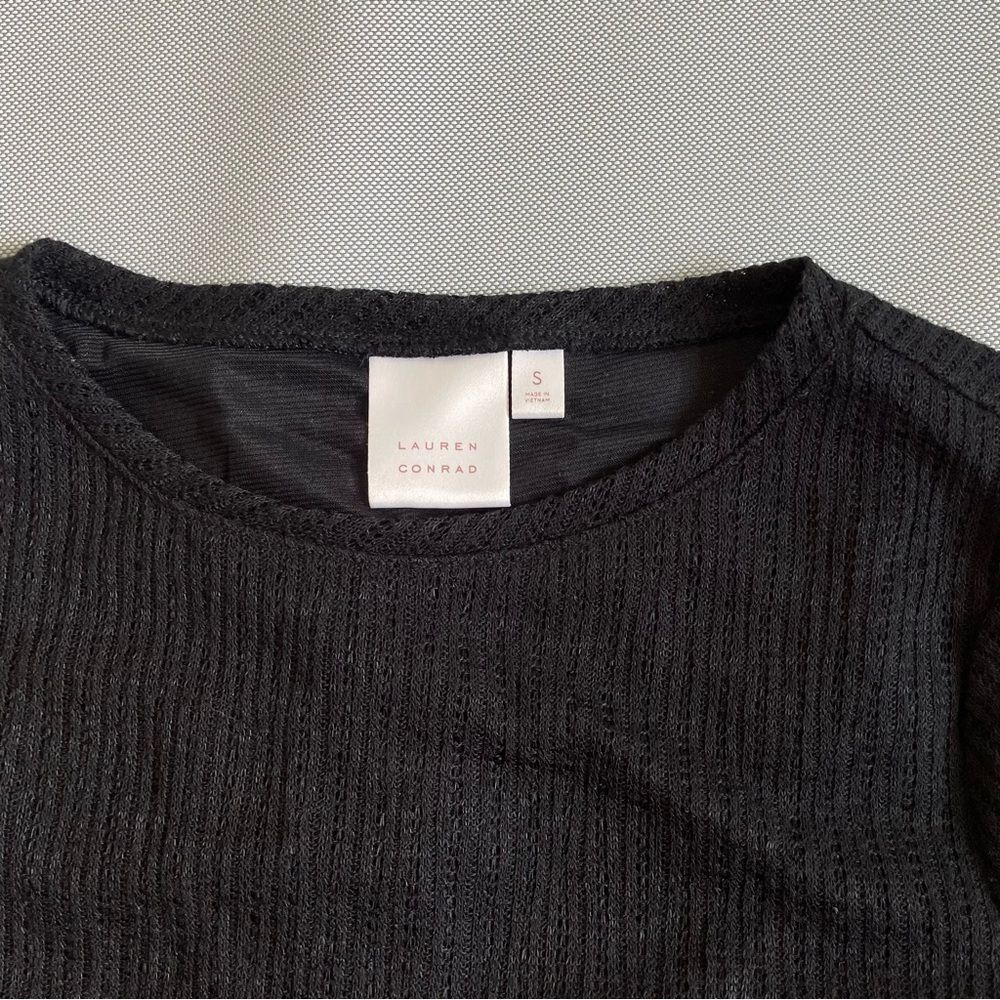 Lauren Conrad Bee Mine Black Lace Baby Doll Top NEW Women’s Size Small - Picture 5 of 10